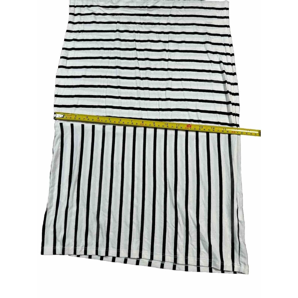 Lularoe Julia White Black Striped Short Sleeve Dress Women’s Size Large‎ Mixed - Picture 7 of 8